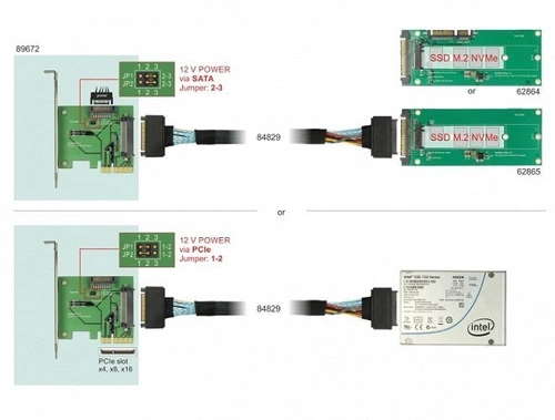 Delock Card PCI Express x4 - 1 x U.2 NVMe SFF-8639 female | 89672