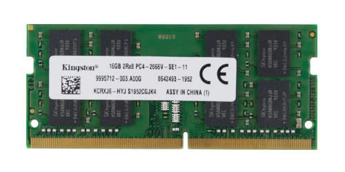 Memoria RAM 1x 16GB Kingston SO-DIMM DDR4 2666MHz PC4-21300 | KCRXJ6-MIE