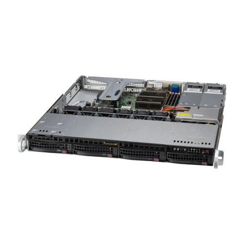 Piattaforma server Supermicro 1U 510T-M SYS-510T-M Intel x 1 DDR4 x 4 4 x 3.5" SATA PSU 1