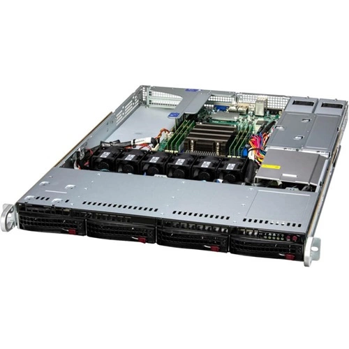 Piattaforma server Supermicro 1U 1015SV-WTNRT AS-1015SV-WTNRT AMD x 1 DDR5 x 6 4 x 3.5" SATA/SAS/NVME PSU 1+1