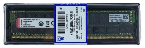 Memoria RAM 1x 32GB Kingston ECC REGISTERED DDR4 2Rx4 2400MHz PC4-19200 RDIMM | KSM24RD4/32MAI