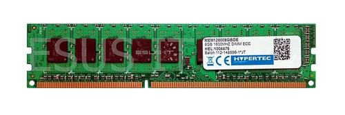 Memoria RAM 1x 8GB HYPERTEC ECC UNBUFFERED DDR3 1600MHz PC3-12800 UDIMM | MEM128008GBDE