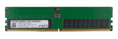 Memoria RAM 1x 32 GB Micron ECC UNBUFFERED DDR5 2Rx8 4800MHz PC5-38400 UDIMM | MTC20C2085S1EC48BA1R