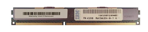 Memoria RAM 1x 8GB IBM ThinkServer & System X DDR3 1600MHz ECC REGISTERED DIMM | IBM P/N: 47J0166 | OPT: 90Y3149 | FRU: 90Y3155