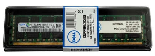 Memoria RAM 1x 8GB DELL PowerEdge & Precision Workstation DDR3 1333MHz ECC REGISTERED DIMM | DELL P/N: SNPP9RN2C/8G | A6996808