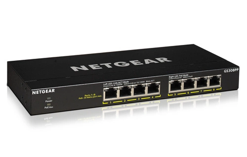 Interruttore Netgear GS308PP-100EUS 8x 1Gb 83 W PoE+