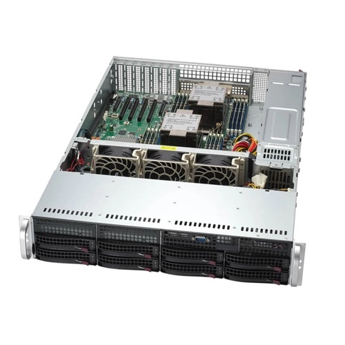Piattaforma server Supermicro 2U 621P-TR SYS-621P-TR Intel x 2 DDR5 x 16 8 x 3.5" SATA/SAS/NVME PSU 1+0
