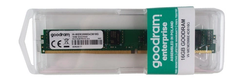Memoria RAM 1x 16GB GoodRAM ECC UNBUFFERED DDR4 2Rx8 2666MHz PC4-21300 UDIMM | W-MEM2666E4D816G