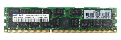 Memoria RAM 1x 4GB Samsung ECC REGISTERED DDR3 1066MHz PC3-8500 RDIMM | M393B5173DZ1-CF8