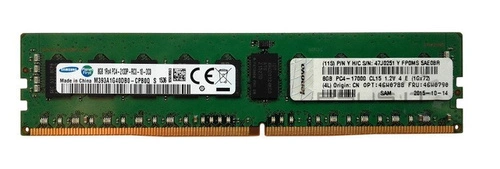 Memoria RAM 1x 8GB Lenovo ThinkServer & System X DDR4 2133MHz ECC REGISTERED DIMM | LENOVO P/N: 4X70G78061