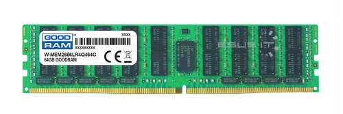Memoria RAM 1x 64GB GoodRAM LOAD REDUCED DDR4 4Rx4 2666MHz PC4-21300 LRDIMM | W-MEM2666LR4Q464G