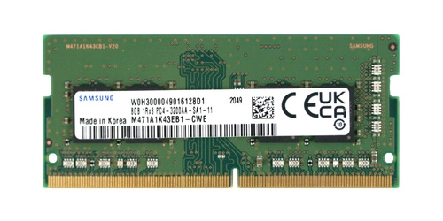 Memoria RAM 1x 8GB Samsung SO-DIMM DDR4 3200MHz PC4-25600 | M471A1K43EB1-CWE