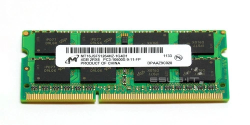 Memoria RAM 1x 4GB Micron SO-DIMM DDR3 1333MHz PC3-10600 | MT16JSF51264HZ-1G4D1