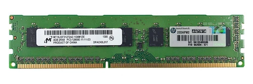 Memoria RAM 1x 4GB Micron ECC UNBUFFERED DDR3 1600MHz PC3-12800 UDIMM | MT18JSF51272AZ-1G6