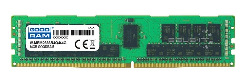 Memoria RAM 1x 64GB GoodRAM ECC REGISTERED DDR4 4Rx4 2666MHz PC4-21300 RDIMM | W-MEM2666R4Q464G