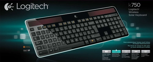 Tastiera Senza fili Logitech Wireless Solar Keyboard K750 QWERTZ
