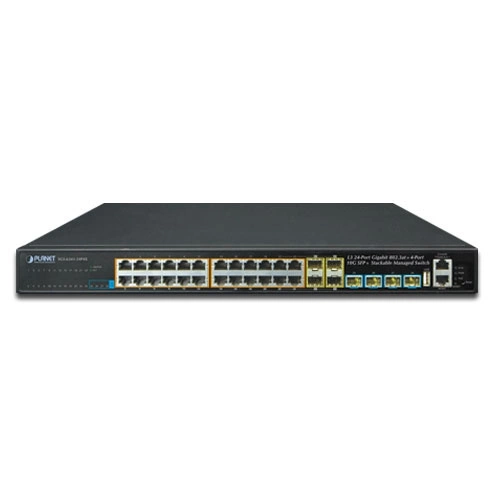 Interruttore Planet SGS-6341-24P4X 24x 1Gb 4x SFP | 4x SFP+ 370 W PoE+