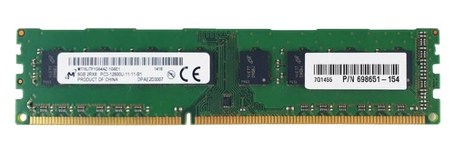 Memoria RAM 1x 8GB Micron NON-ECC UNBUFFERED DDR3 1600MHz PC3-12800 UDIMM | MT16JTF1G64AZ-1G6