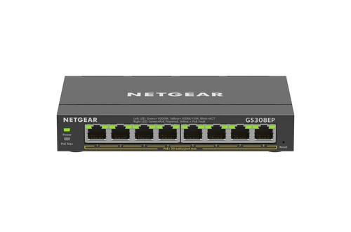 Interruttore Netgear GS308EP-100PES 8x 1Gb 62 W PoE+