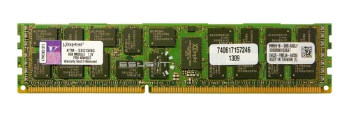 Memoria RAM 1x 8GB Kingston ECC REGISTERED DDR3 4Rx8 1066MHz PC3-8500 RDIMM | KTD-PE310Q8/8G