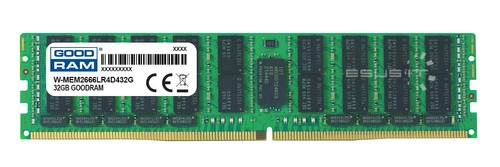 Memoria RAM 1x 32GB GoodRAM LOAD REDUCED DDR4 2Rx4 2666MHz PC4-21300 LRDIMM | W-MEM2666LR4D432G