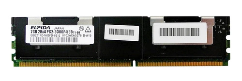 Memoria RAM 1x 2GB ELPIDA FULLY BUFFERED DDR2 667MHz PC2-5300 FBDIMM | EBE21FD4AGFD-6E-E