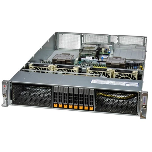 Piattaforma server Supermicro 2U 221H-TNR SYS-221H-TNR Intel x 2 DDR5 x 32 8 x 2.5" SATA/SAS/NVME PSU 1+1