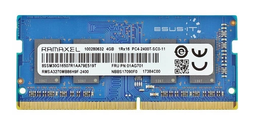 Memoria RAM 1x 4GB Ramaxel SO-DIMM DDR4 2400MHz PC4-19200 | RMSA3270MB86H9F-2400
