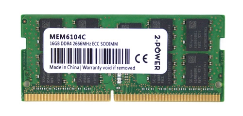 Memoria RAM 1x 16GB 2-POTENZA SO-DIMM ECC DDR4 2666MHz PC4-21300 | MEM6104C