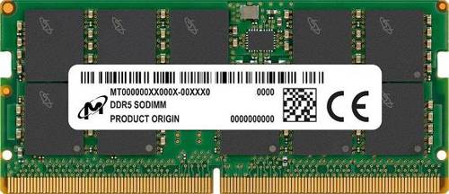 Memoria RAM 1x 16 GB Micron SO-DIMM ECC DDR5 4800MHz PC5-38400 | MTC10C1084S1TC48BA1R