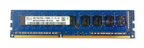 Memoria RAM 1x 4GB Hynix ECC UNBUFFERED DDR3 1Rx8 1600MHz PC3-12800 UDIMM | HMT451U7AFR8A-PB