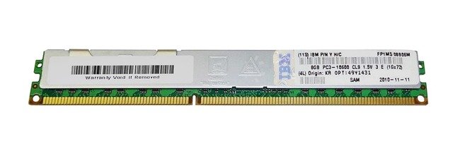 Memoria RAM 1x 8GB IBM ThinkServer & System X DDR3 1333MHz ECC REGISTERED DIMM | IBM P/N: 49Y1431